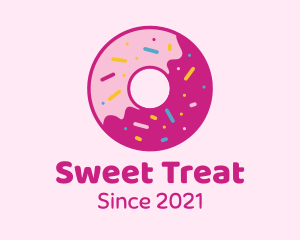 Doughnut - Yummy Sprinkled Doughnut logo design
