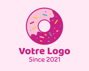 Food Stand - Yummy Sprinkled Doughnut logo design