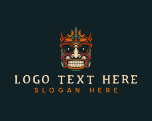 Carving - Cultural Ethnic Mask logo design
