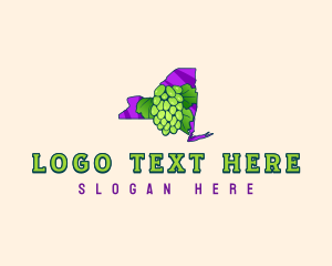 Map - New York Grapes logo design