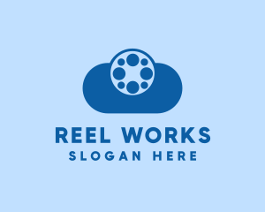 Reel - Film Reel Cloud logo design