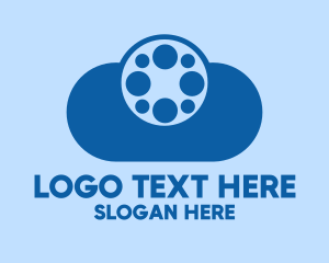 Cloud Storage - Blue Film Cloud logo design