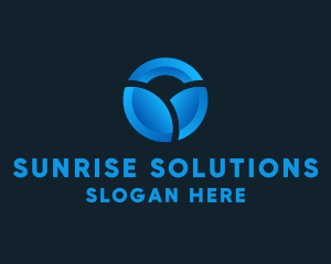 Modern Sunrise Coin logo design