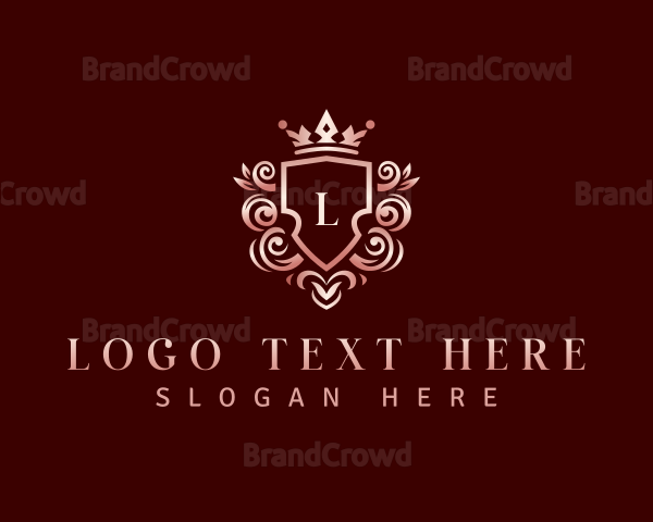 Elegant Crown Ornament Logo