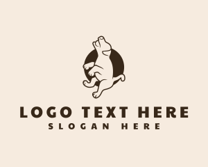 Playing - Puppy Dog Playing logo design