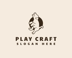 Puppy Dog Playing logo design