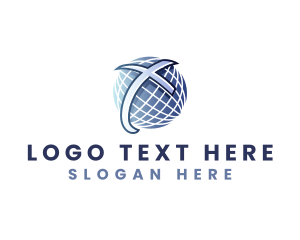 Globe - Global Cross Religion logo design