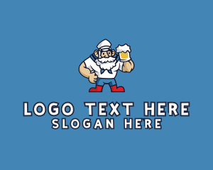 Delivery Man - Beer Sailor Man logo design