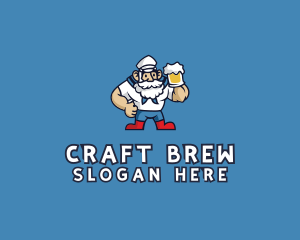 Brewer - Beer Sailor Man logo design