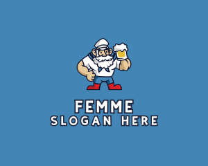 Beer Sailor Man logo design