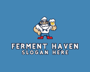 Fermentation - Beer Sailor Man logo design