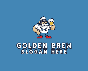 Lager - Beer Sailor Man logo design