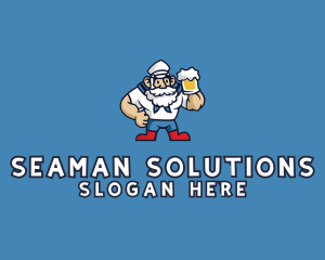 Seaman - Beer Sailor Man logo design