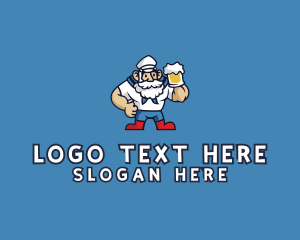 Alcohol - Beer Sailor Man logo design