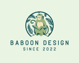Baboon - Forest Wild Monkey logo design