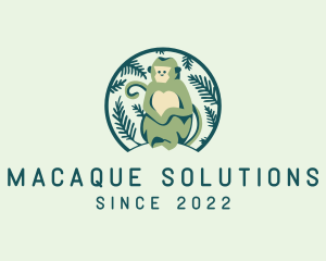 Macaque - Forest Wild Monkey logo design