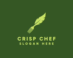 Organic Fork Leaf  logo design