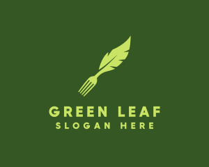 Organic Fork Leaf  logo design