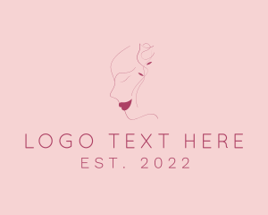 Magenta - Rose Lips Beauty Salon logo design