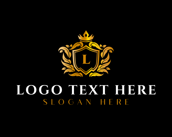 High End - Ornamental Crown Crest logo design