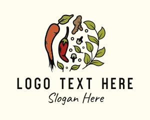 Spicy - Leaf Cooking Ingredients logo design