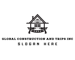 Repairman - Renovate Drill Construction logo design