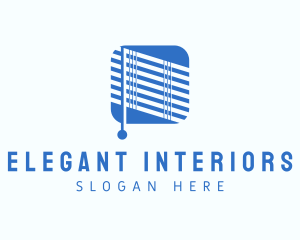 Blue Roman Shade Blinds logo design