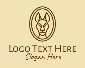 Minimal - Australian Brown Kangaroo logo design