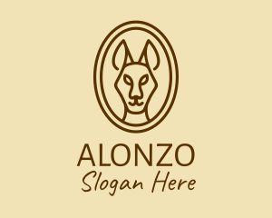 Australian Brown Kangaroo logo design