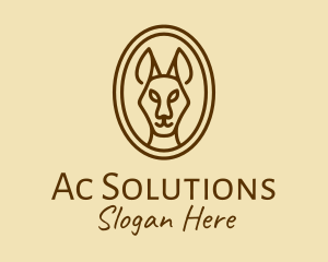 Australian Brown Kangaroo logo design