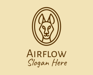 Australian Brown Kangaroo logo design