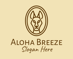 Australian Brown Kangaroo logo design