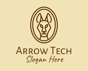 Australian Brown Kangaroo logo design