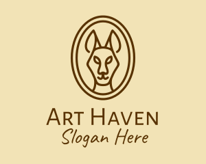 Australian Brown Kangaroo logo design