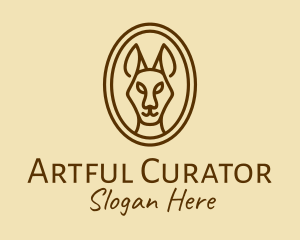 Australian Brown Kangaroo logo design