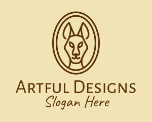 Australian Brown Kangaroo logo design