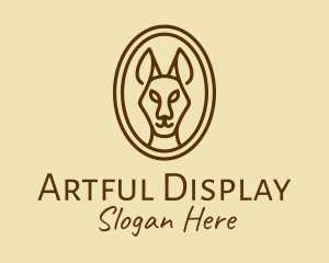 Australian Brown Kangaroo logo design