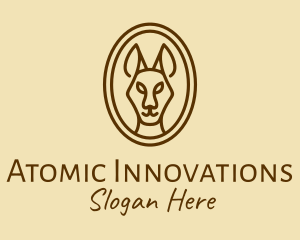 Australian Brown Kangaroo logo design