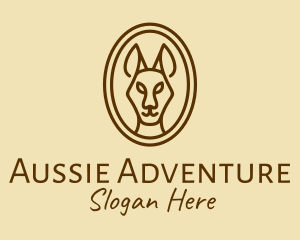 Aussie - Australian Brown Kangaroo logo design