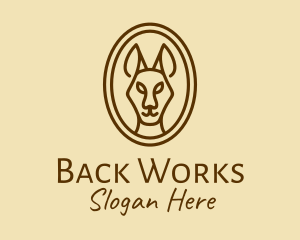 Australian Brown Kangaroo logo design