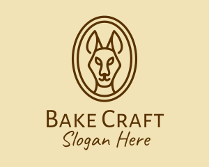 Australian Brown Kangaroo logo design