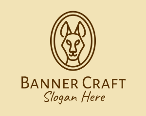 Australian Brown Kangaroo logo design