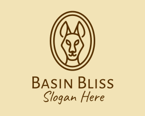 Australian Brown Kangaroo logo design