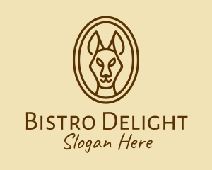 Australian Brown Kangaroo logo design