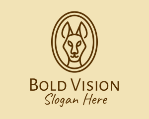 Australian Brown Kangaroo logo design