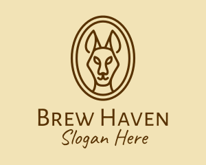 Australian Brown Kangaroo logo design