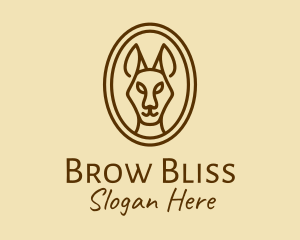 Australian Brown Kangaroo logo design