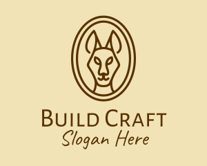 Australian Brown Kangaroo logo design