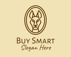 Australian Brown Kangaroo logo design