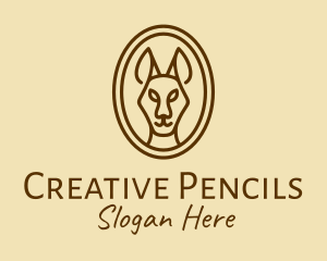 Australian Brown Kangaroo logo design